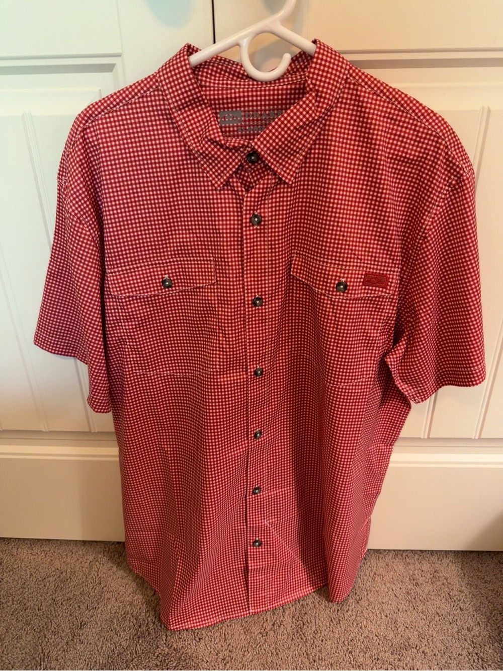 Drake Red Gingham Short-Sleeve Button-Down Shirt